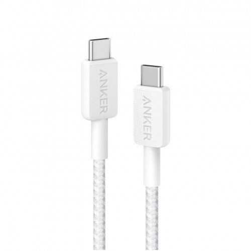 Anker 322 USB-C to USB-C Cable Nylon 0.9M 60W Wit Anker 322 USB-C to USB-C Cable Nylon 0.9M 60W Wit