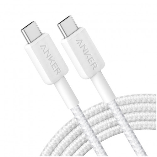 Anker 322 USB-C to USB-C Cable Nylon 1.8M 60W Wit Anker 322 USB-C to USB-C Cable Nylon 1.8M 60W Wit