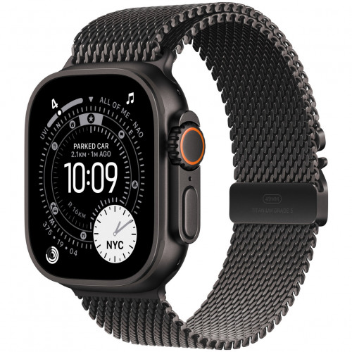 Apple Watch Ultra 3 GPS + Cellular 49mm met Milanese Loop - Large Zwart Apple Watch Ultra 3 GPS + Cellular 49mm met Milanese Loop - Large Zwart