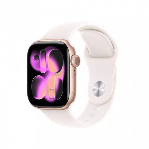 Apple Watch Series 11 GPS + Cellular 42mm Rose Gold Aluminium Case met Light Blush Sport Band - S/M Rose/goud Apple Watch Series 11 GPS + Cellular 42mm Rose Gold Aluminium Case met Light Blush Sport Band - S/M Rose/goud