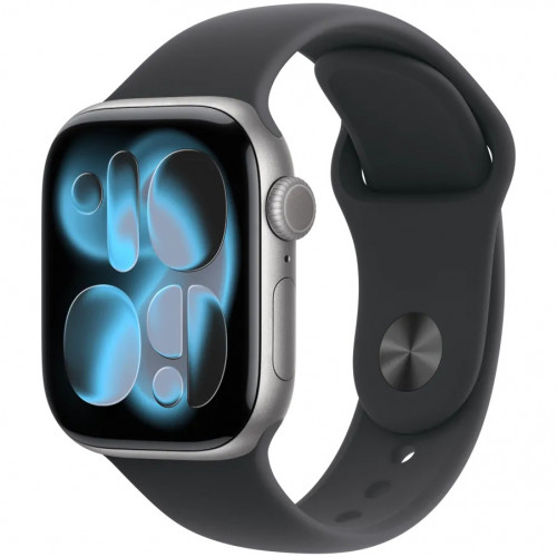 Apple Watch Series 11 GPS 42mm Space Grey Aluminium Case met Black Sport Band - S/M Spacegrijs Apple Watch Series 11 GPS 42mm Space Grey Aluminium Case met Black Sport Band - S/M Spacegrijs
