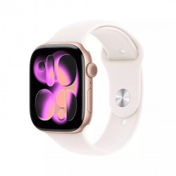 Apple Watch Series 11 GPS 46mm Rose Gold Aluminium Case met Light Blush Sport Band - S/M Rose/goud Apple Watch Series 11 GPS 46mm Rose Gold Aluminium Case met Light Blush Sport Band - S/M Rose/goud