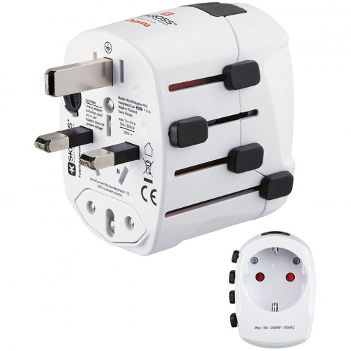 Hama Wereldreisadapter World Travel Pro, 3-polig Hama Wereldreisadapter World Travel Pro, 3-polig
