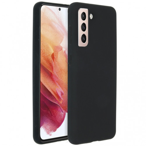 Accezz Liquid Silicone Backcover Samsung Galaxy S21 Zwart Accezz Liquid Silicone Backcover Samsung Galaxy S21 Zwart