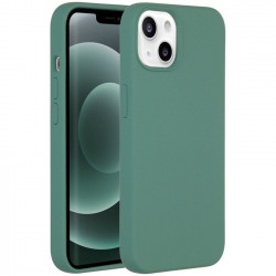 Accezz Liquid Silicone Backcover iPhone 13 Mini Donkergroen Accezz Liquid Silicone Backcover iPhone 13 Mini Donkergroen