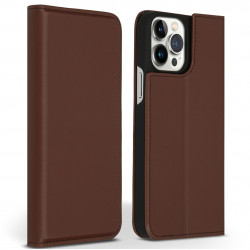 Accezz Premium Leather Slim Book Case voor Apple iPhone 13 Pro Max Bruin Accezz Premium Leather Slim Book Case voor Apple iPhone 13 Pro Max Bruin
